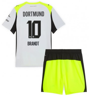 Borussia Dortmund Julian Brandt #10 Udebanetrøje Børn 2025-26 Kortærmet (+ Korte bukser)